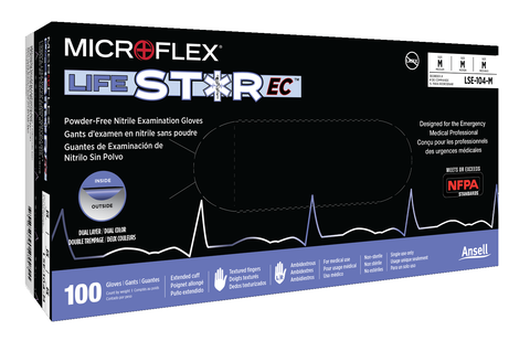 Ansell MICROFLEX® LIFESTAR EC™ LSE-104 Nitrile EMS Gloves (multiple options)