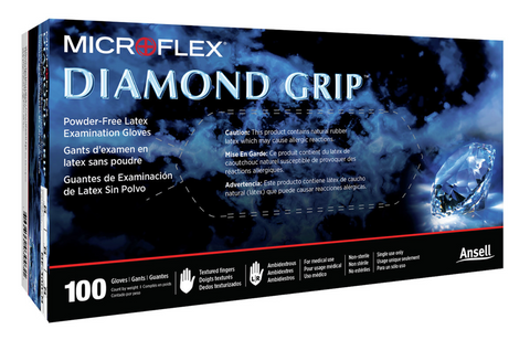 microflex handschuhe Ansell MICROFLEX® Diamond Grip® MF-300 Disposable Latex Gloves, BX/100
