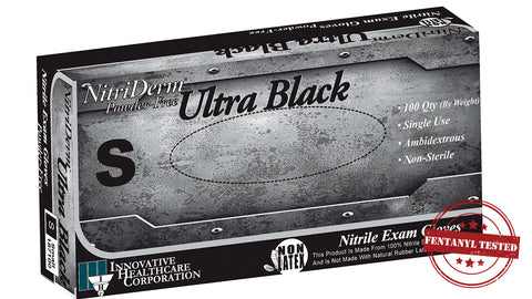 Innovative Health NitriDerm® Ultra Black™ Nitrile Exam Gloves (multiple options)