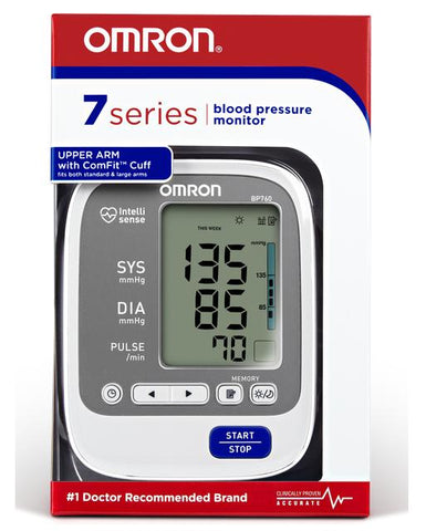 Omron 7 Series Blood Pressure Monitor Upper Arm With ComFit Cuff BP760 - 1  EA - Medshopexpress