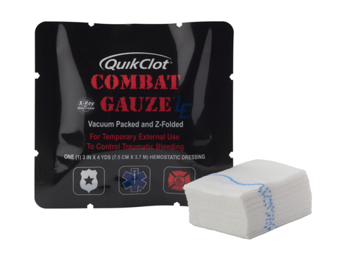 Z-Medica® QuikClot® Combat Gauze™ LE, Z-Fold, 3” x 4yd (ea)