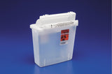 Cardinal Health In-Room Sharps Container w/ SharpStar™ Lid, 5 Quart, Transparent Red or Clear