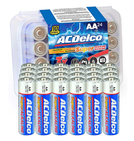 AC Delco AA Alkaline Batteries (BX/24)