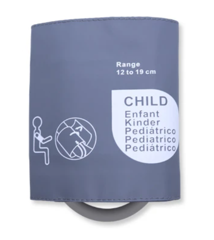NIBP Cuff, Child / Pediatric, Reusable, Single Hose, 12-19 cm (ea)