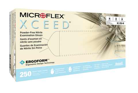 Ansell Microflex® XCEED® Nitrile Exam Gloves, BX/250 (multiple options)