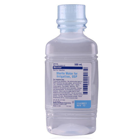 Baxter Sterile Water for Irrigation, USP Bottle, 500mL (ea)