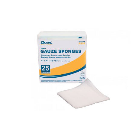 Gauze Sponge Sterile 2's,  4x4, - 24/Case