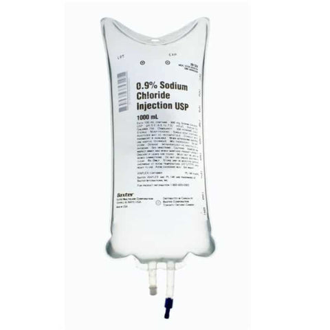 Baxter IV Injection Solution Sodium Chloride 0.9% 1000mL (CS/14)