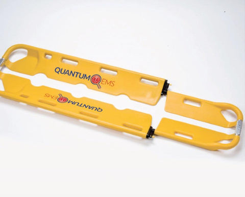 Quantum EMS Scoop Stretcher with Restraints, Plastic, Yellow (ea)