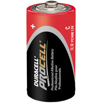 Procell Alkaline C Batteries, 12/Box